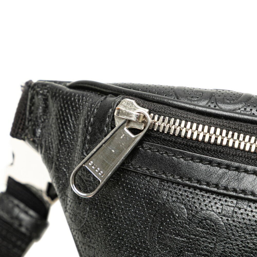 GUCCI Black Leather Fanny Pack - Picture 6 of 10